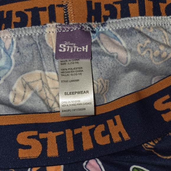 NWOT!! Disney Stitch Halloween Pajama Bottoms - Blue and Orange - Picture 3 of 3